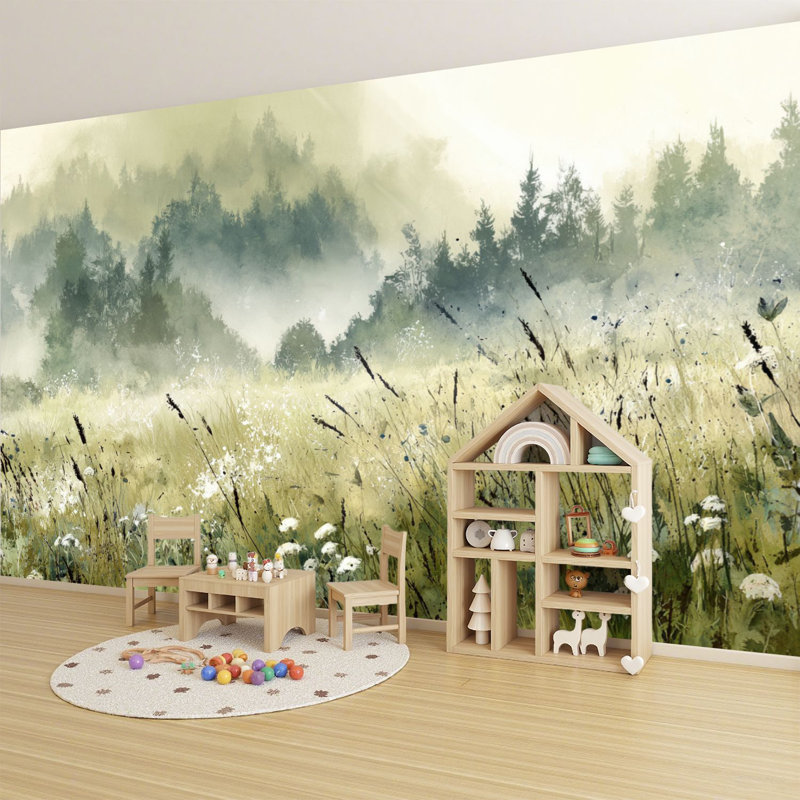 Papier peint auto-adhésif Misty Meadow Delicate Blossoms, 144" L x 100" W