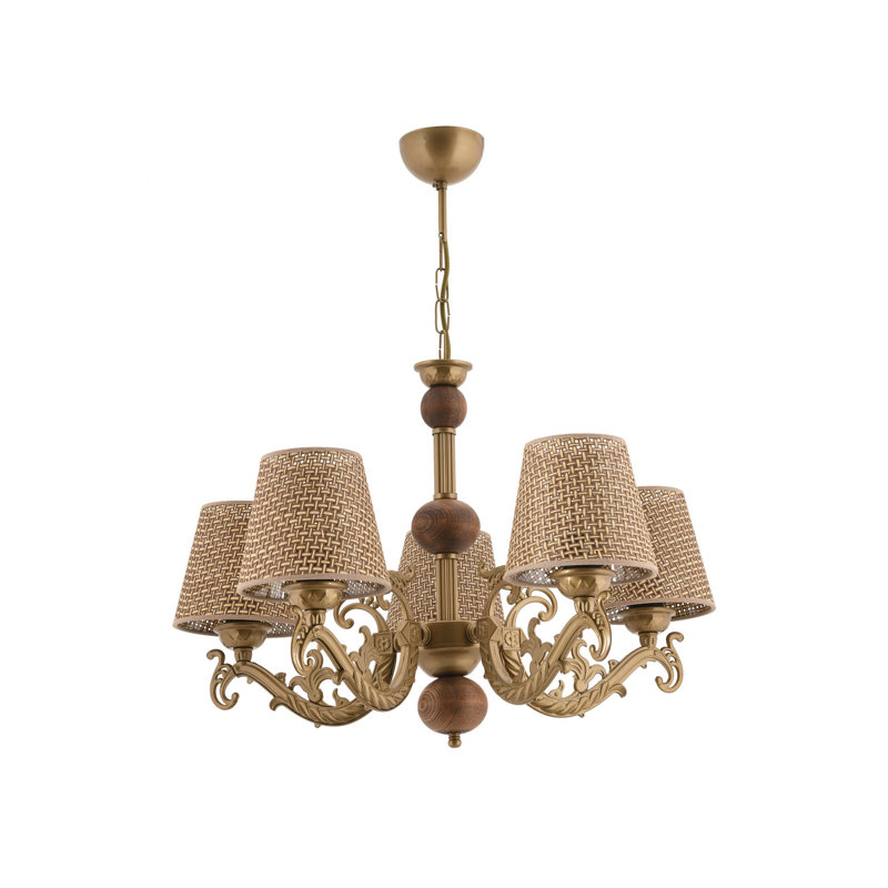 Chandelier, Or / naturel / blanc