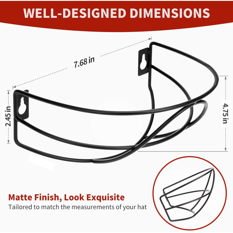 2-Pack Metal Hat Organizer for Baseball Caps