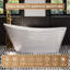 Baignoire de trempage autoportante 67 pouces, 58 gallons, 100% acrylique vierge pur avec drain et trop-plein, blanc brillant