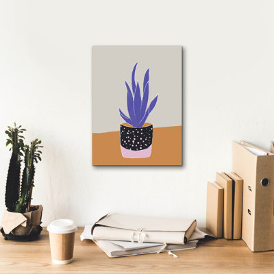 «Tropical Plant On A Pot Hot and Cold Trend» par Sabrina Balbuena, art mural sur toile, 12 po x 16 po