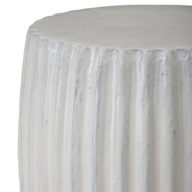 Vitaly Garden Stool, Milk White