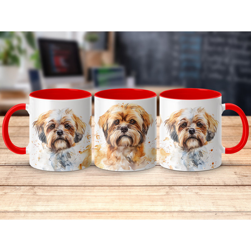 Ceramic Coffee Mug, Red, 3