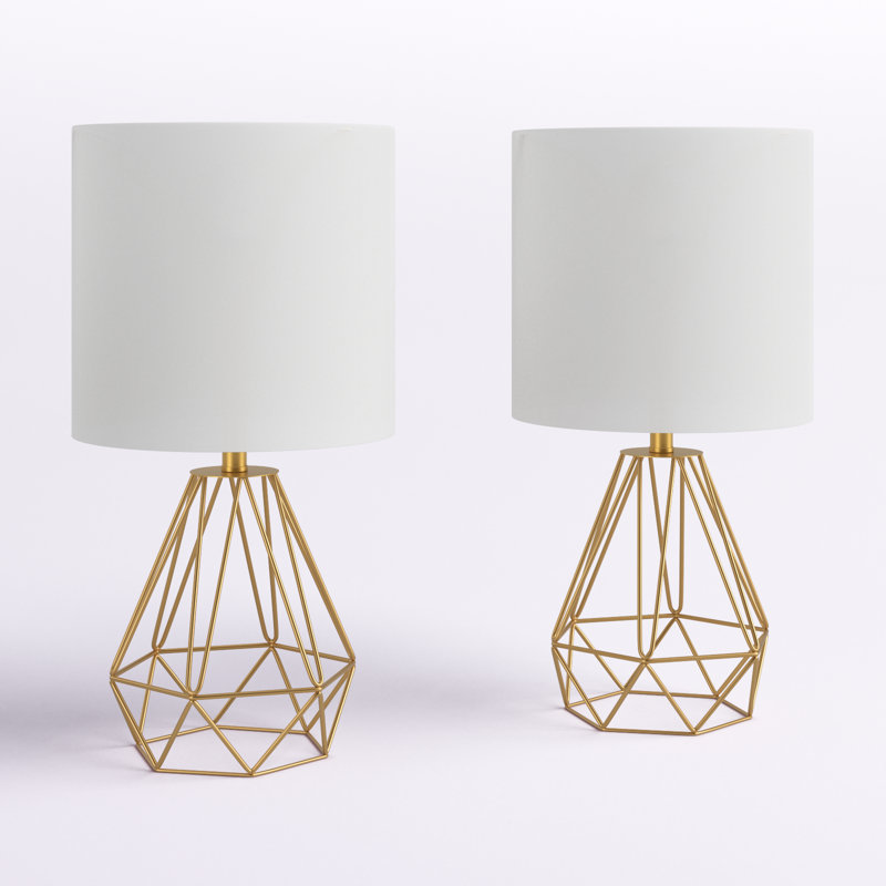 Jermaine 18.75" Table Lamp Set, Gold