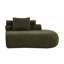 Canapé modulaire incurvé de 122 po avec assemblage sans outil, tissu vert olive, mobilier de salon 4 places