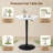 Set of 2 Modern 23.6" Round Dining Tables, Adjustable Height Swivel Base Pedestal Tables for Kitchen, Breakfast Nook-560013813