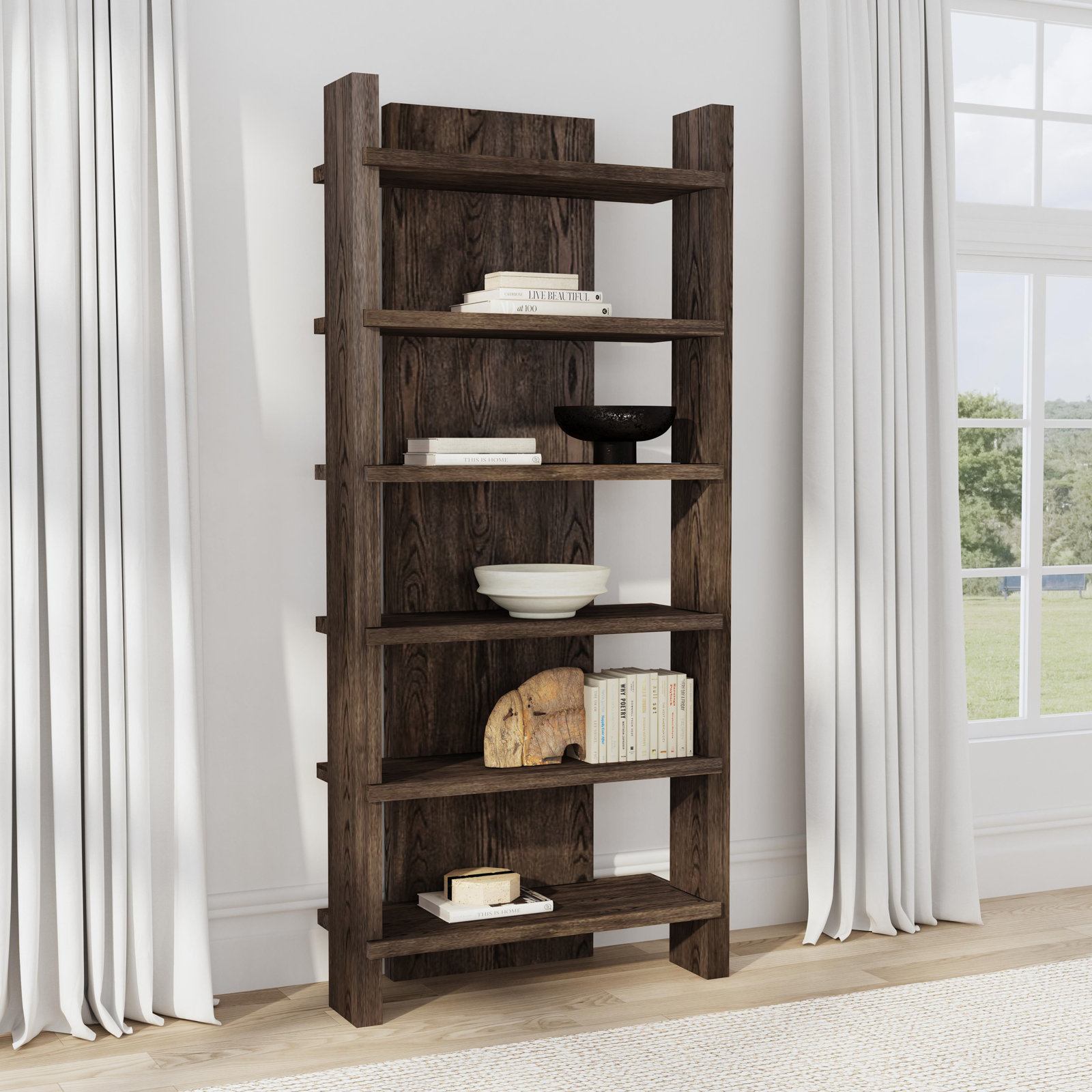 Packer 42" Bookcase, Coffee Brown