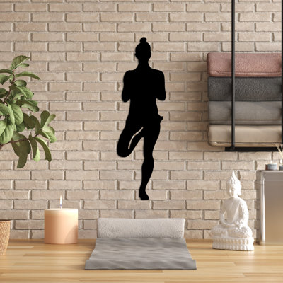 Élégant accessoire mural en métal noir, 7,1 po x 23,6 po | 100% métal durable, épaisseur: 0,06 pouce | Parfait pour la décoration intérieure, l'esthétique moderne et l'art mural unique | Idéal pour les salons et les bureaux