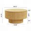 Table basse de 29,53 po en MDF moderne avec rayures circulaires et espace de rangement, convenant à la maison et à la cuisine