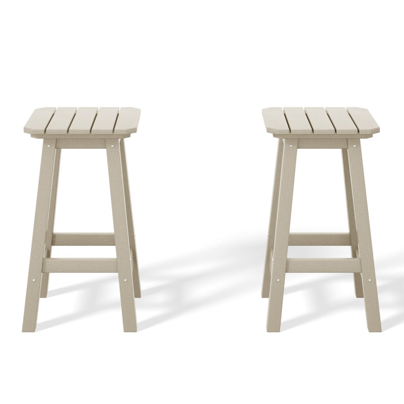 Tabouret de comptoir carré 24 po Laguna, Gris clair