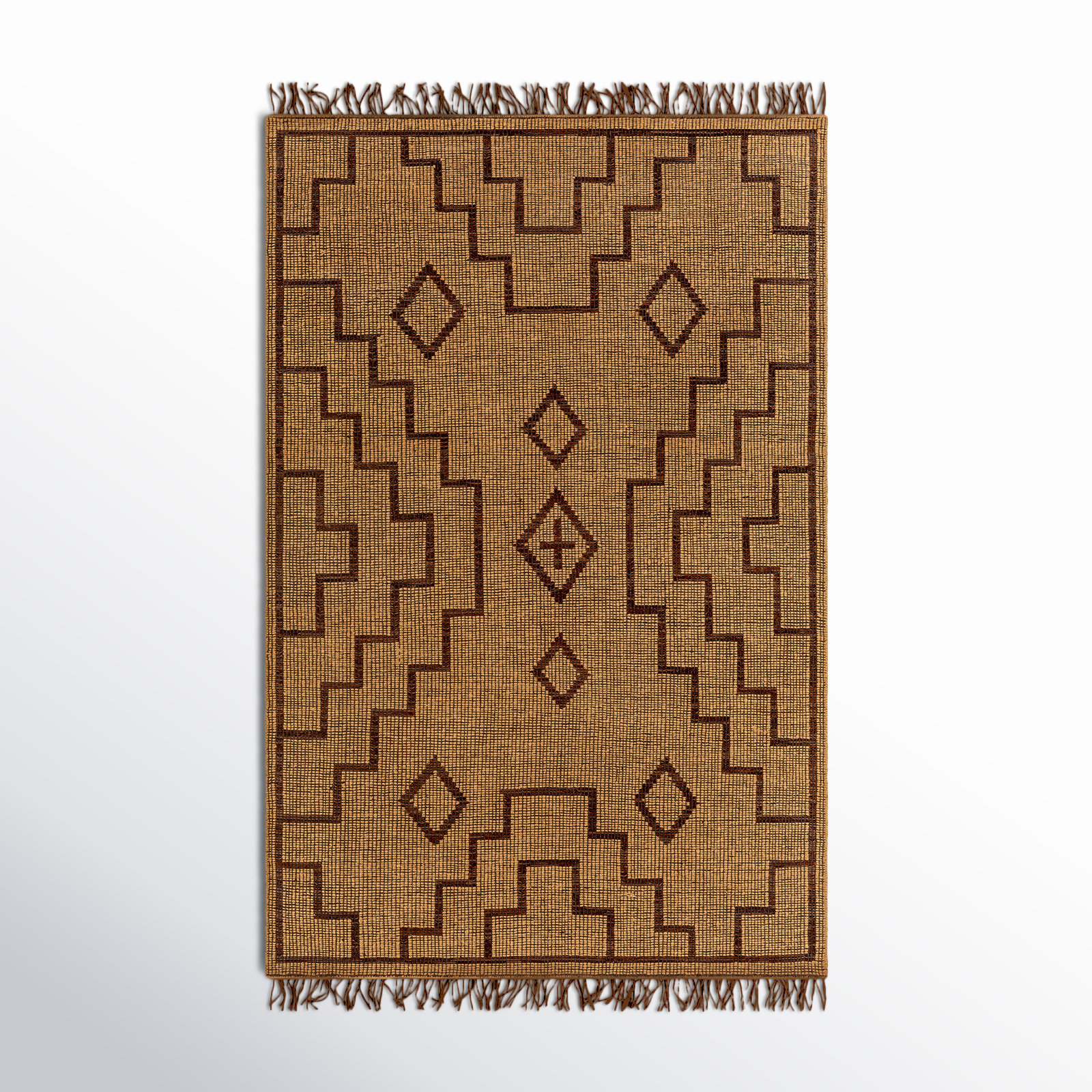 Alfi Handmade Tan Rug, Rectangle 8' x 10'