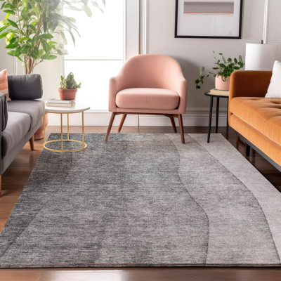 Premium Machine Washable Cerrito Gray Rug
