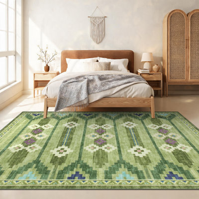Tapis sud-ouest 5 x 7 po, tapis antidérapant, lavable et antidérapant