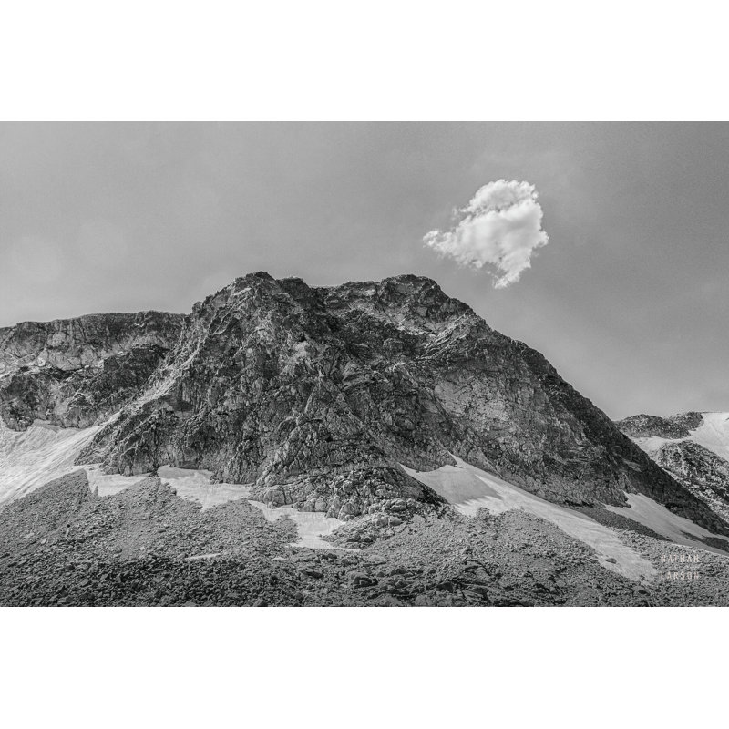 «Wyoming» par Nathan Larson - impression, Pas de tapis, H 24 po x l 36 po, Imprimé avec cadre noir