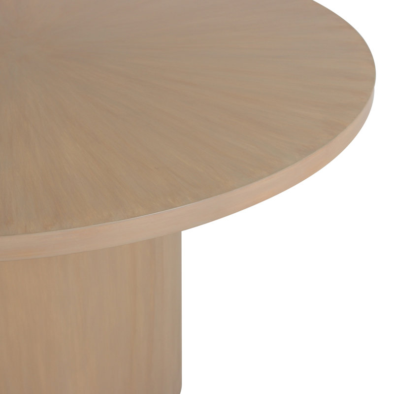 48" Round Wood Dining Table, Natural