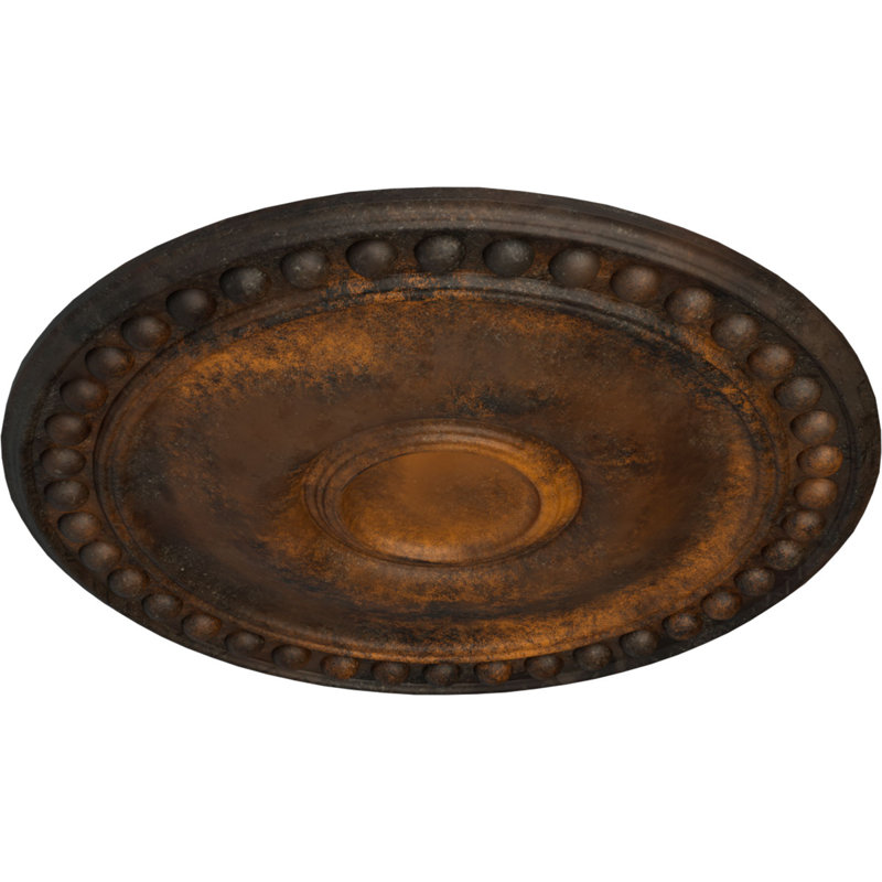 Médaillon de plafond de 19 1/8 po x P 1 po (convient aux auvents jusqu'à 5 5/8 po), rouille