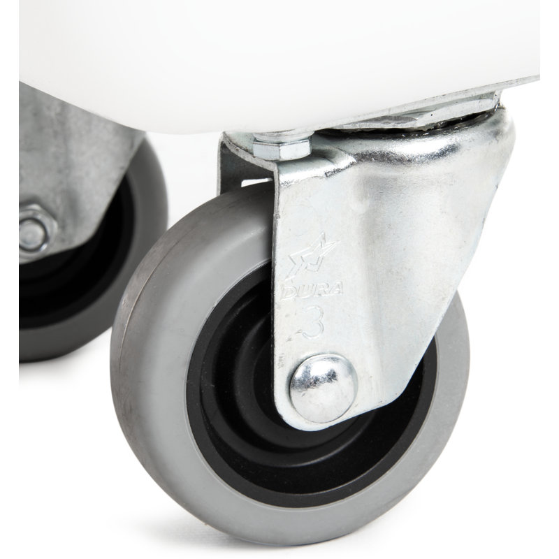White BPA-Free Plastic Food Storage Jar with Metallic Lid