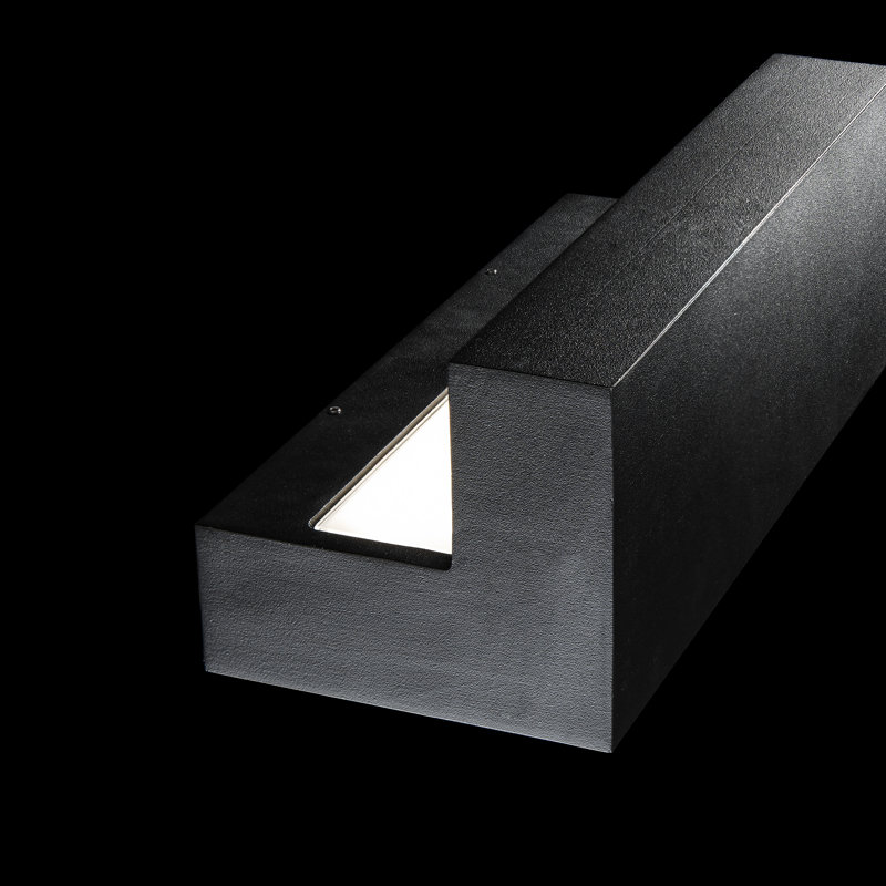 Bantam 1 - Light LED Flush Mounted Sconce, Black, 3000K