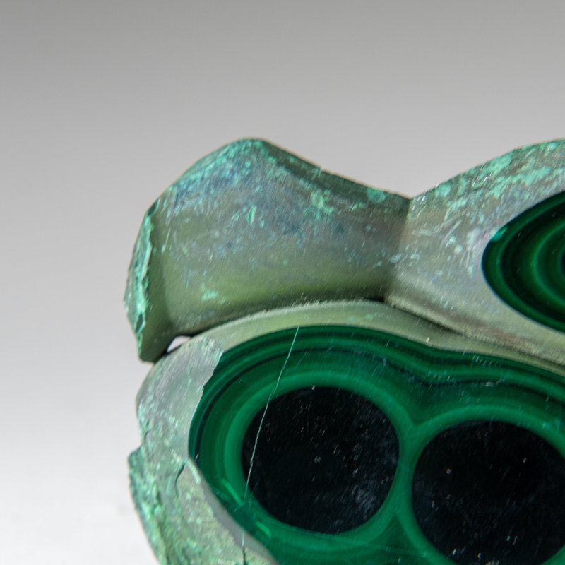Genuine Polished Malachite Stalactite Slice (159.4 grams)