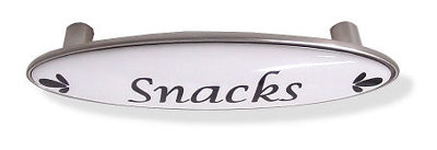 3" Snacks Drawer Pull Satin Nickel