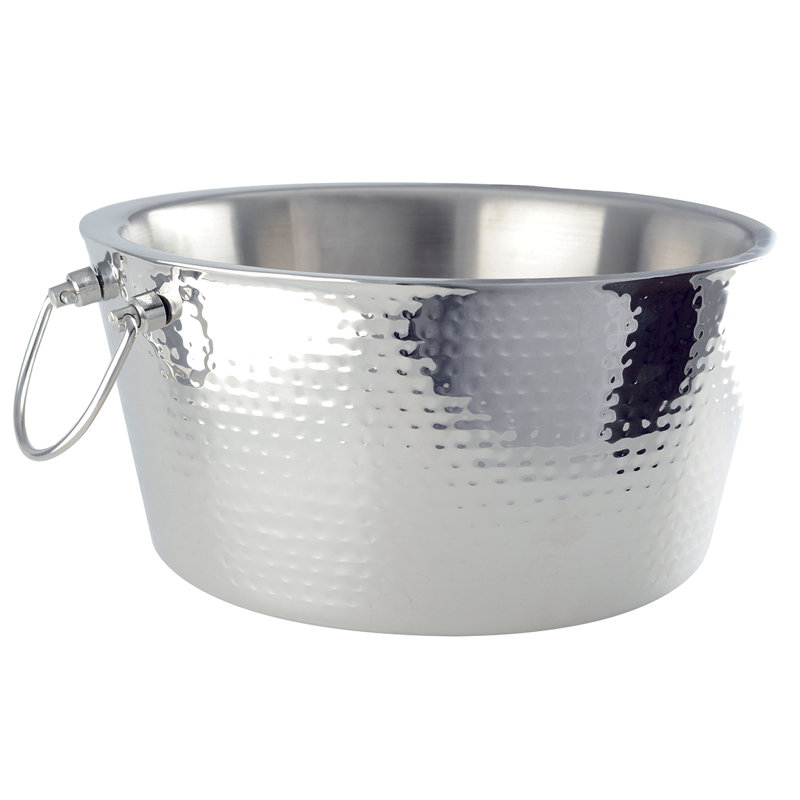 Beverage Tub Hammered And Mirror