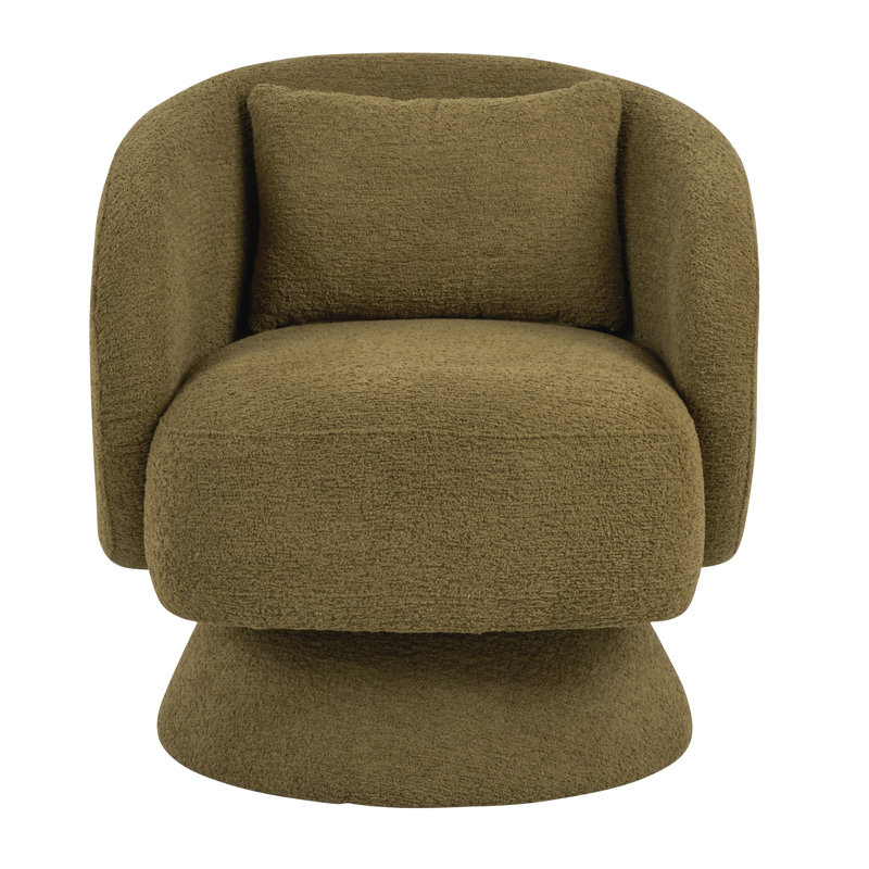 Fauteuil d'appoint pivotant rembourré avec coussin Zara, Vert