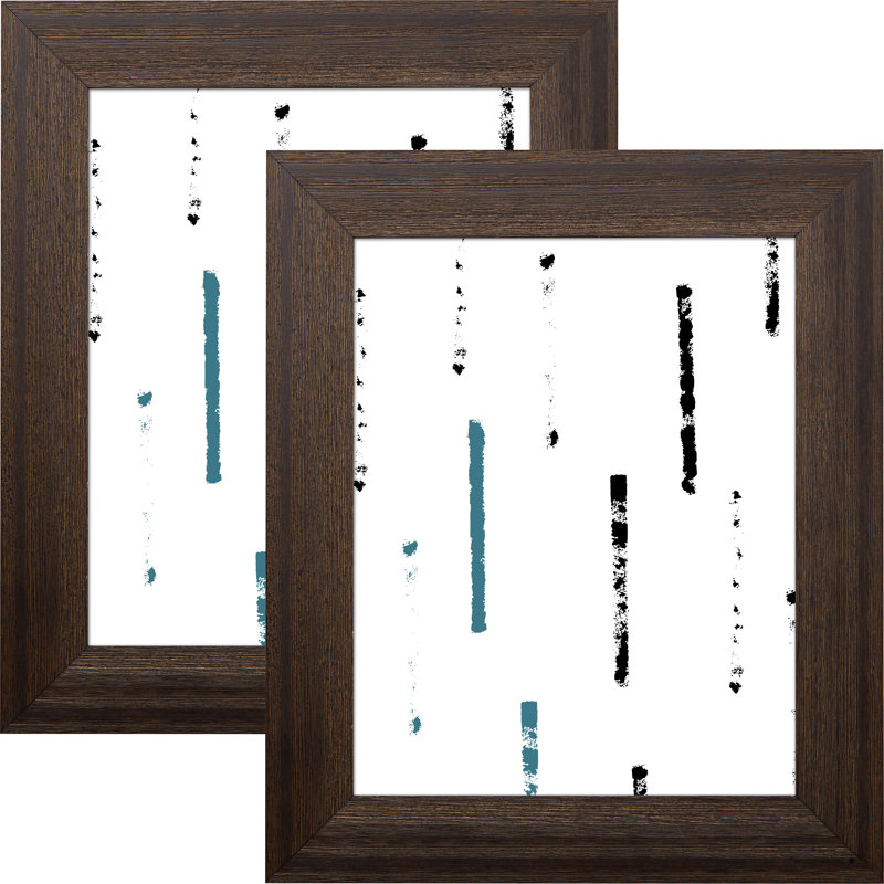 Winstead Weathered Black Wood Picture Frame - Set of 2, 5" x 7"