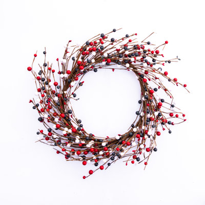 Faux Berry Polyester 19'' Wreath