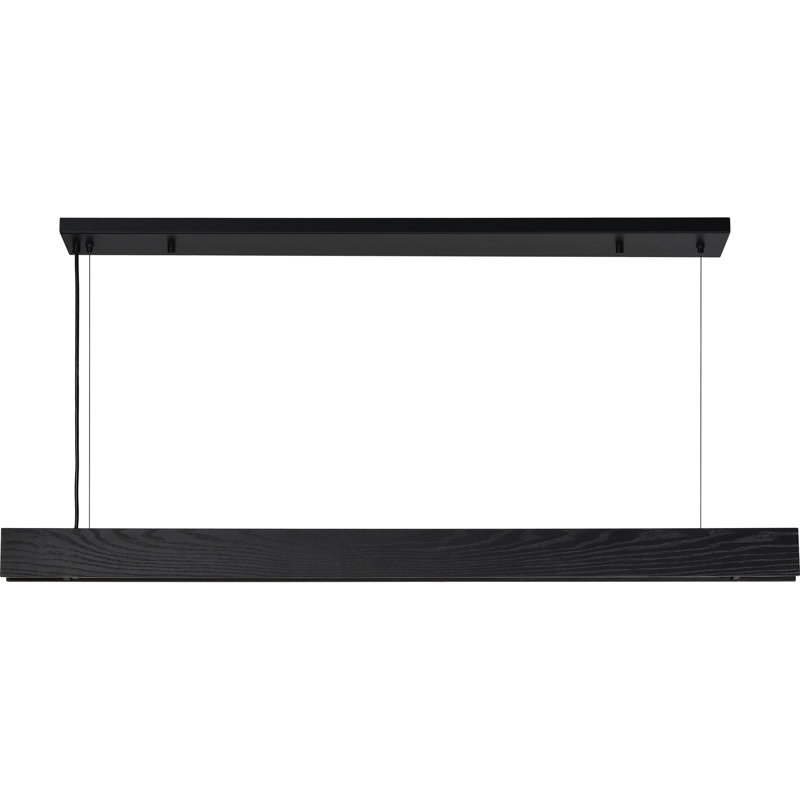 Luminaire suspendu carré à 1 lumière DEL, Noir mat