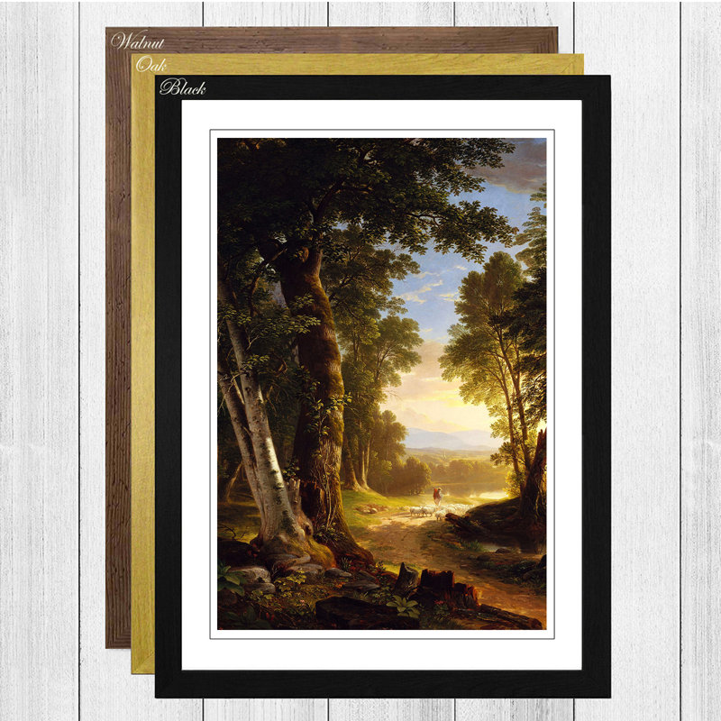 The Beeches by Asher Brown Durand - Framed Print, Walnut
