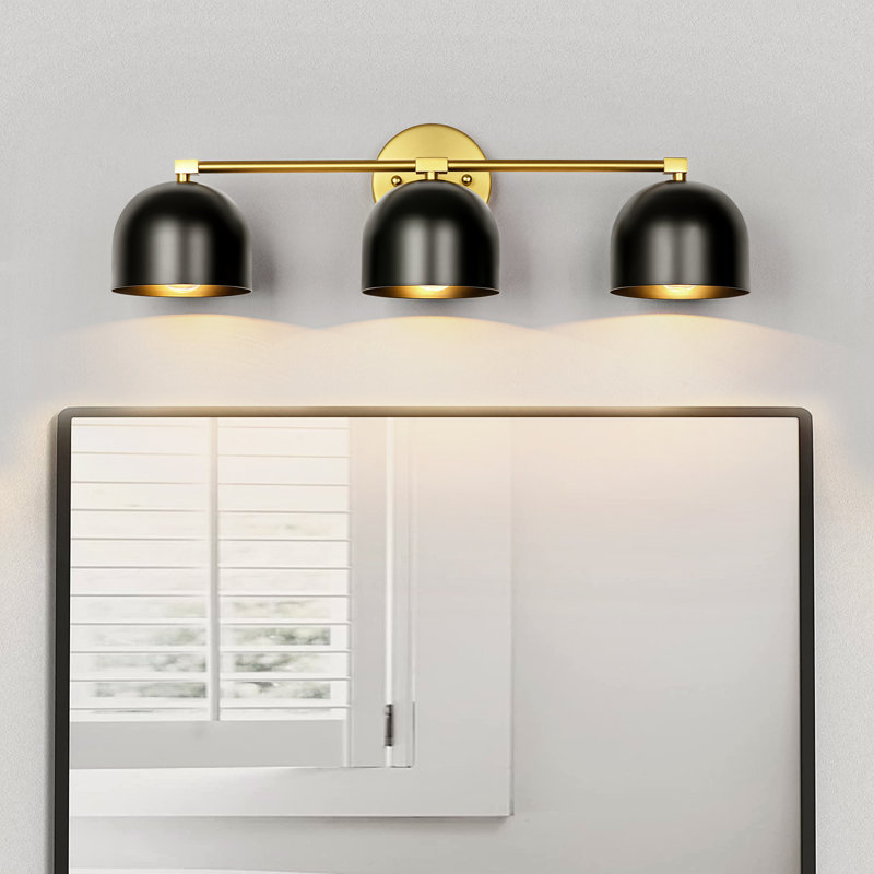  Éclairage de salle de bain à 3 lumières à intensité variable noir Flareson
