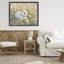 Cadre flottant avec lapin blanc Pâques et fleurs, design par Petal Prints Design-100917648-100917655