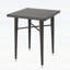 Table de bar carrée durable en osier 32 po avec rotin toutes saisons et structure en fer pour l'extérieur