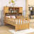 Twin Wood Platform Bed with Bookshelf, Chair, Desk and Drawer-1162048177