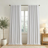 Lenox Serene Blackout Window Curtain, Ivory - 52"W x 84"L