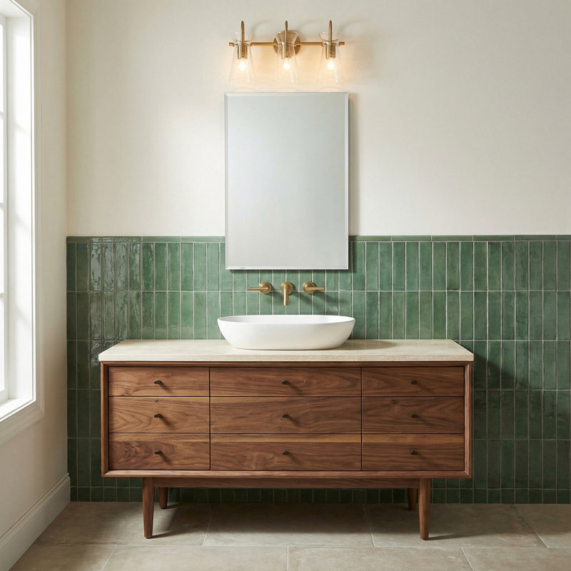 Farryn 3-Light Dimmable Vanity Light, Laiton
