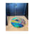 Multicolored Abstract Fish Patterned Round Woven Base Modern Decorative Carpet-1480391214