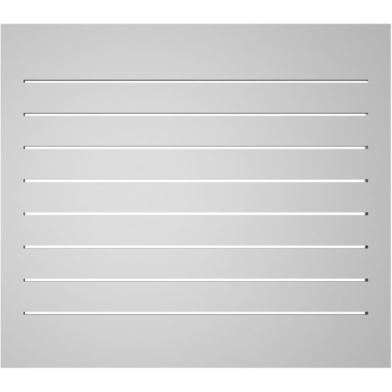 Évent à pignon fonctionnel en uréthane rectangulaire à fixation en surface, brun clair apprêté, H 30 po x l 34 po x P 2 po