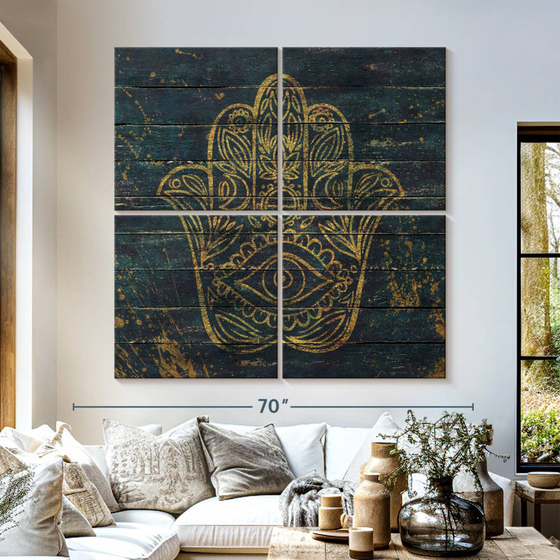 Adella Hamsa, 57" H x 57" W