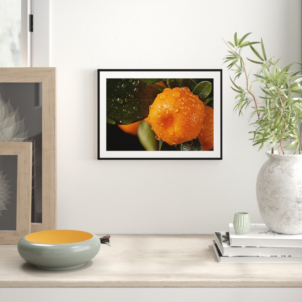 Gerahmtes Poster Saftige frische Orange