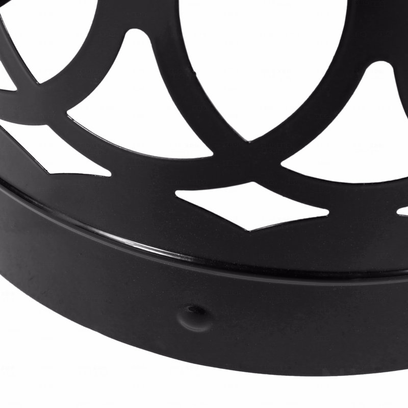 Outdoor Metal Patio End Table, Black