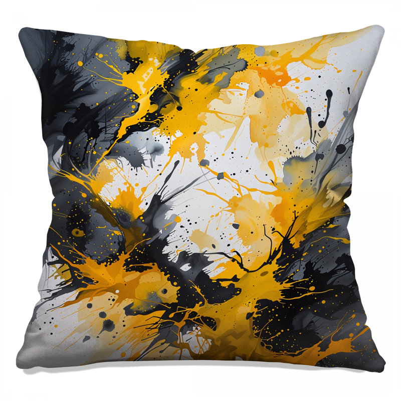 Coussin Abstract Abstract Splatter, 14 X 14 pouces