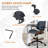 Upholstered Swivel  Office Chair with Adjustable Back-1159014972