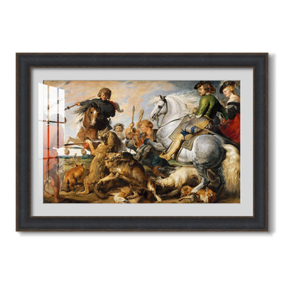 La Chasse au loup et au renard, vers 1616 - Pierre Paul Rubens - Estampe encadrée sur mesure