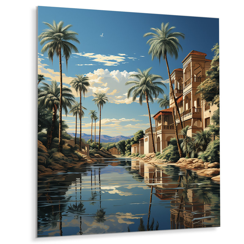 Égypte, merveilles de Louxor II - Égypte, décoration murale en métal, H 32 po x l 16 po x P 1 po