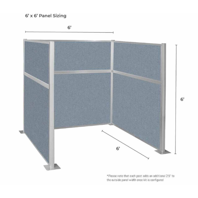 Armoire en U 6 pi x 6 pi pré-configurée, Bleu royal