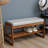 Faux Leather Upholstered Solid Wood Entryway Storage Bench-1204205130-1204225828