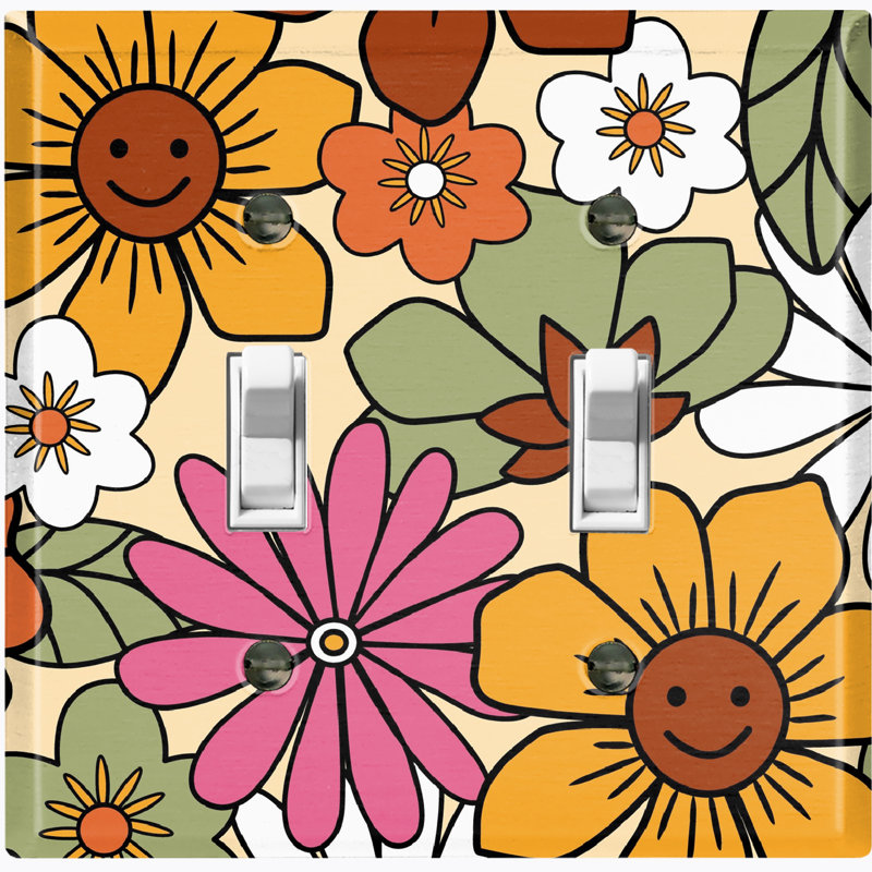 Nature Themed 2 - Gang Toggle Light Switch Standard Wall Plate