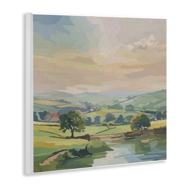 Art mural Midwestern Countryside Landscape, conception par Amelia Noyes