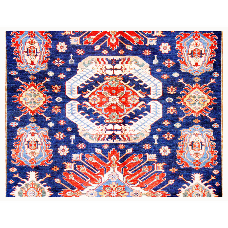 Kazak Hand Woven Wool Area Rug